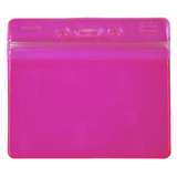 Horizontal Badge Holder with Zipper, Pink, 3-7/8in x 2-5/8in Insert Size redirect to product page